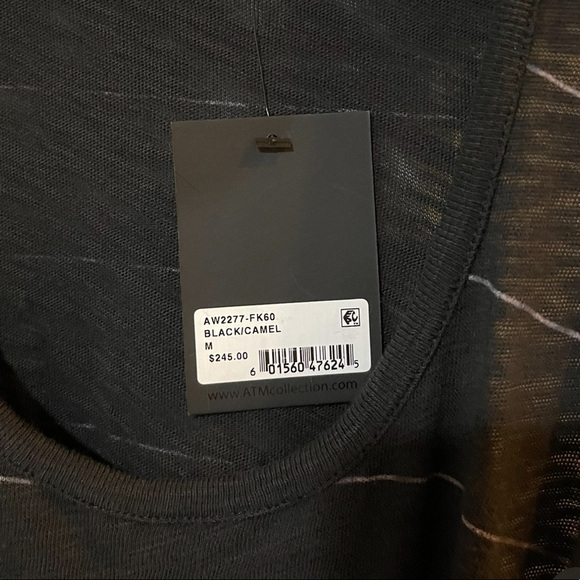 ATM Slub Jersey Striped Tank Dress. - Picture 6 of 7